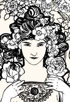 rose-by-mucha-draw